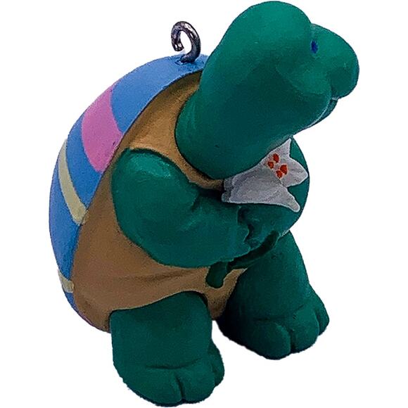 1993 Hallmark Keepsake Easter Collection Best-Dressed Turtle Ornament in Box - Picture 5 of 7